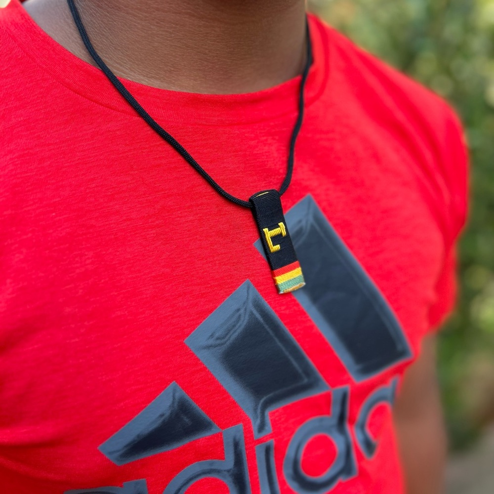 NW 💯 handmade adjustable initial tag necklace Benin made